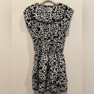 Zadig & Voltaire Black and White Heart Print Kids Dress